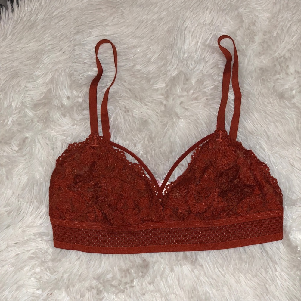 Burnt orange Lace bralette